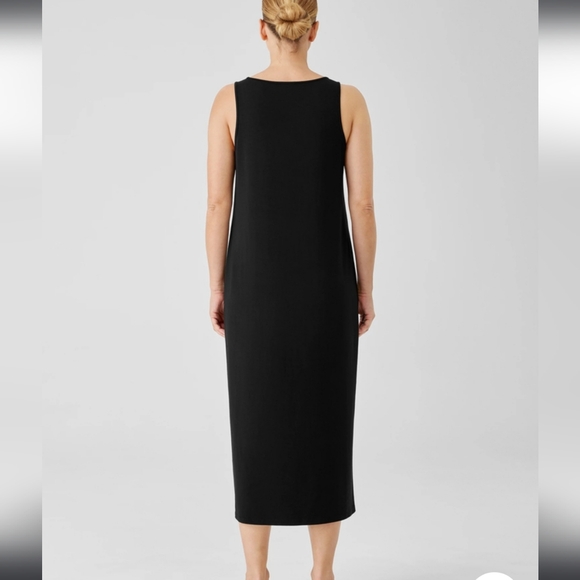 Eileen Fisher Stretch Jersey Knit Tank Dress Tank Dress with Jewel Neckline XS - Picture 4 of 16